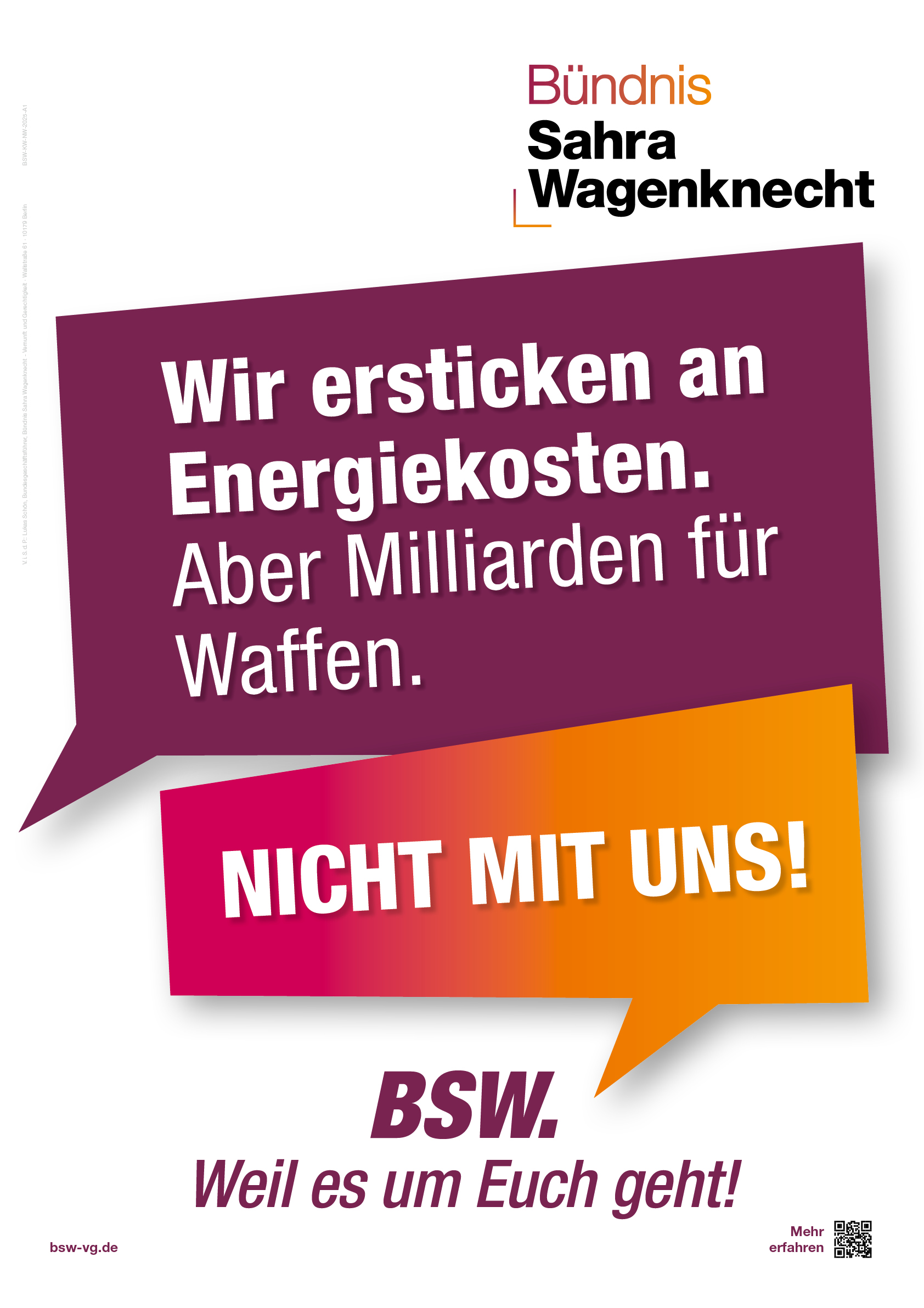 Plakat zum Thema Energiekosten