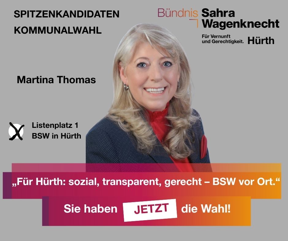 Martina Thomas, Spitzenkandidatin BSW Hürth