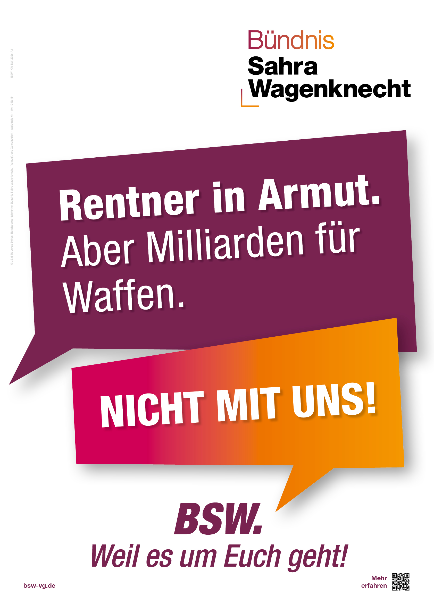 Plakat zum Thema Rentner in Armut
