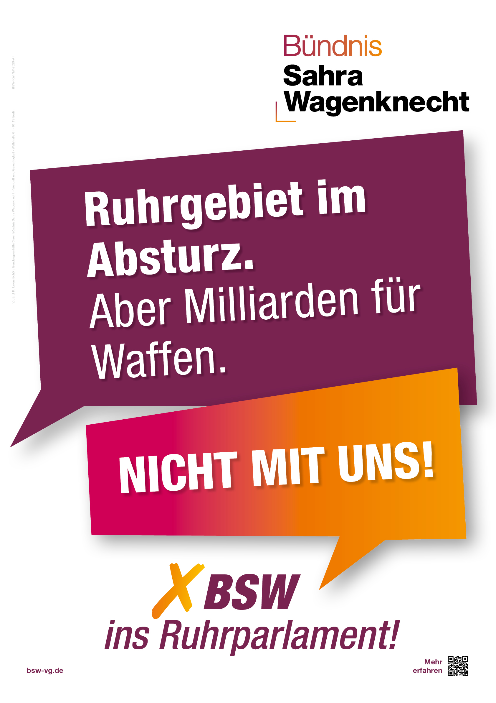 Plakat zum Thema Ruhrgebiet im Absturz