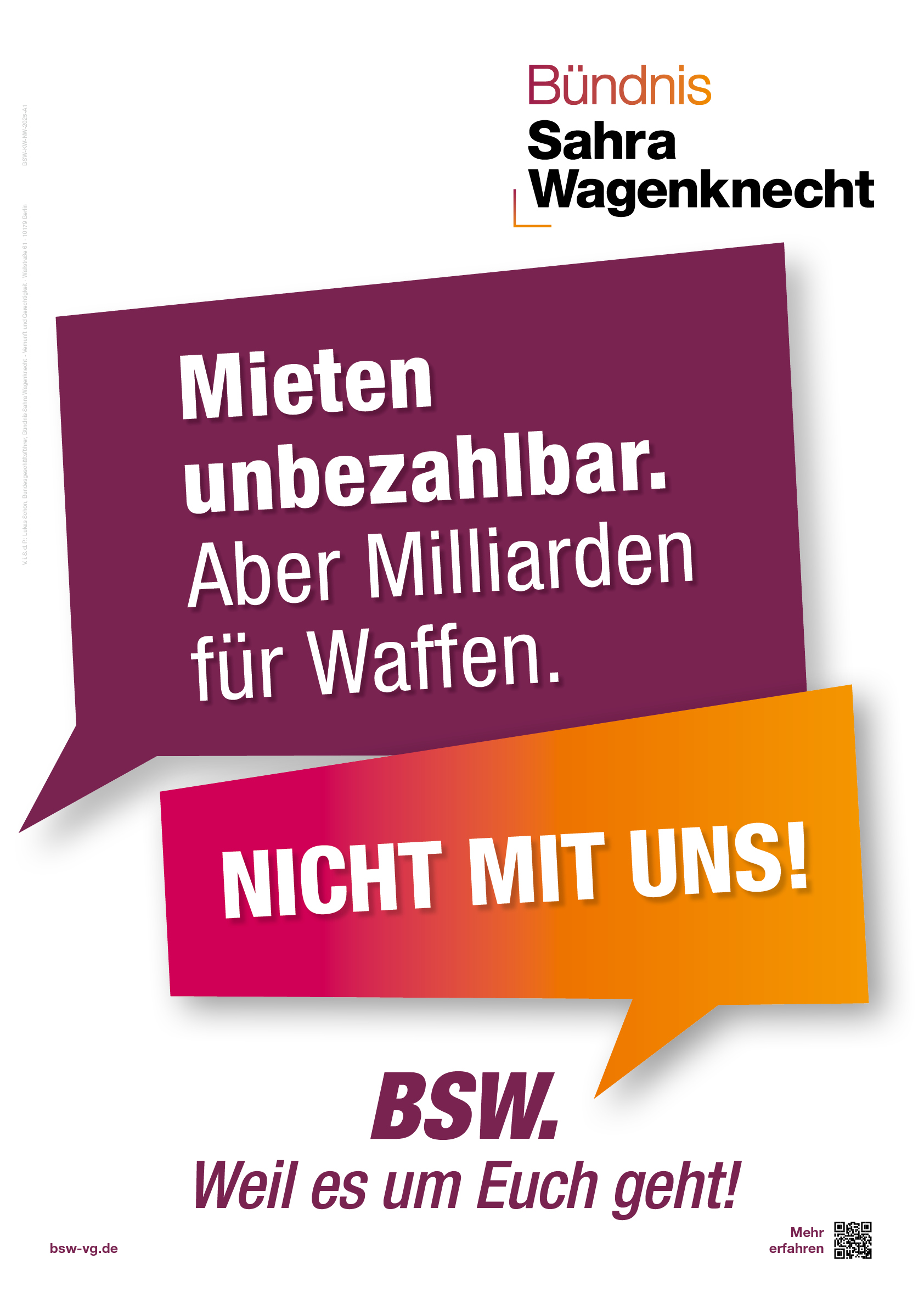 Plakat zum Thema unbezahlbare Mieten