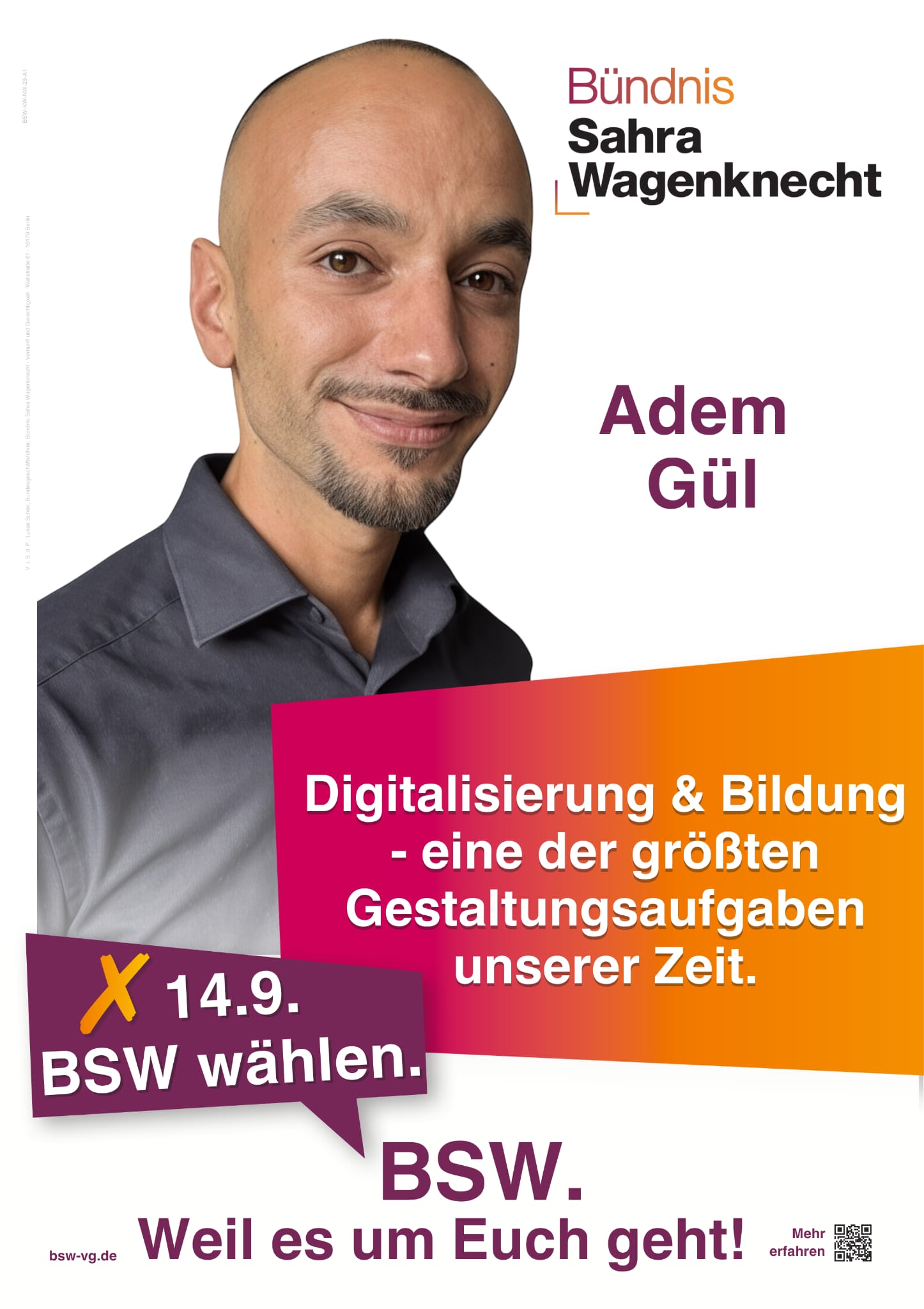Porträtfoto von Adem Gül