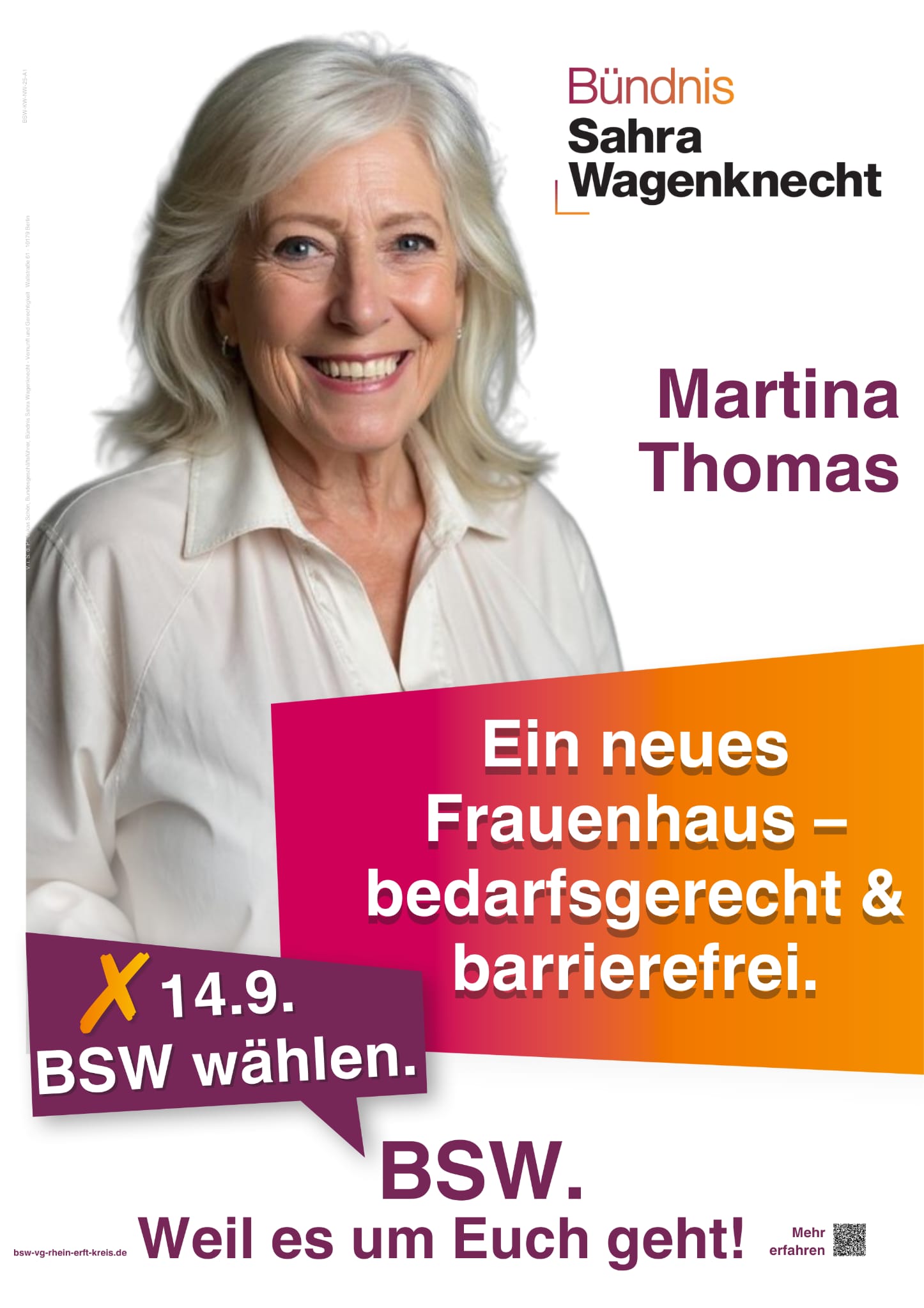 Martina Thomas, Spitzenkandidatin BSW Hürth