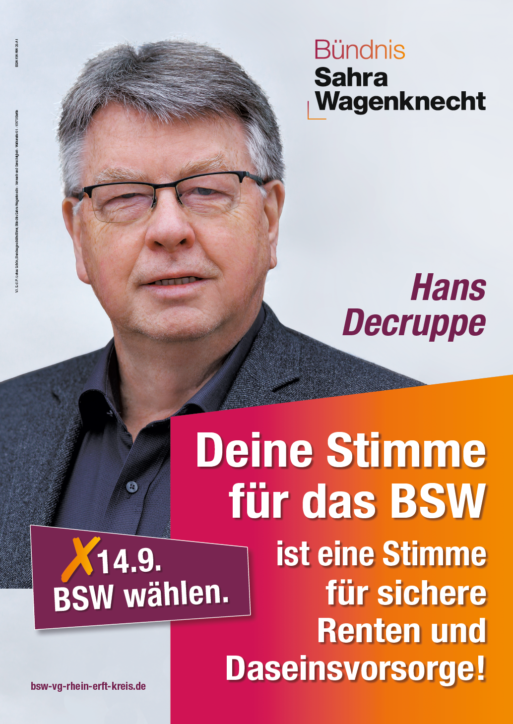 Plakat Hans Decruppe zum Thema Renten