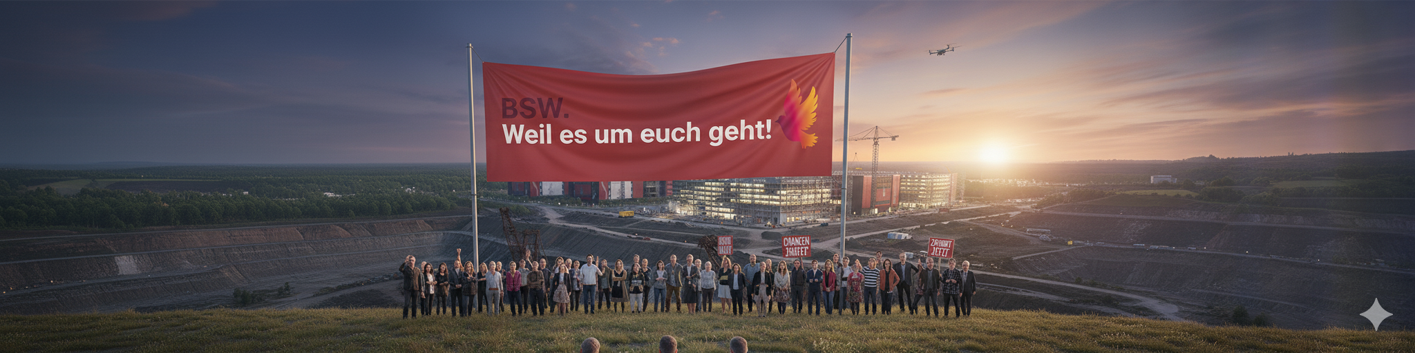 Weite Landschaft des Rhein-Erft-Kreis mit Industrie und Natur